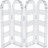 PS Plastic Earring Display Folding Screen Stands with 4 Folding Panels ODIS-WH0043-142A-02-5