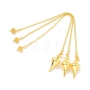 Brass Cable Chain Pointed Dowsing Pendulums HJEW-D004-03G-1