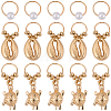 2 Bags Sea Animals Alloy Hair Braid Pendant OHAR-BM0001-05-1