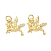 Brass Micro Pave Clear Cubic Zirconia Pendants CU-E003-18G-05-1