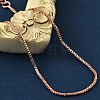 Rack Plating Brass Box Chain Bracelets for Women BJEW-G735-02RG-3