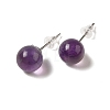 Natural Amethyst Stud Earrings X-G-B075-02P-04-1