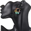 Mixed Stone Round Hoop Earrings EJEW-TA00783-4