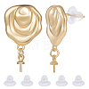 10Pcs Brass Stud Earring Findings KK-BBC0009-27-1