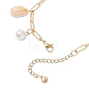 Natural Freshwater Shell Beads & Alloy Enamel Charm Bracelets BJEW-JB12214-02-4
