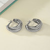 Alloy Two-layer Hoop Earrings FS-WG81E20-02-1