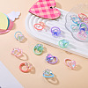 20Pcs 20 Colors Polyester & Plastic Girls Hair Accessories OHAR-TA0001-18-5