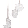 LED Solar Powered Owl Wind Chime HJEW-I009-09-4