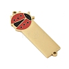 304 Stainless Steel Red Enamel Connector Charms STAS-P377-16G-A-2