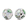 Handmade Polymer Clay Rhinestone Beads CLAY-H009-03E-2