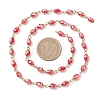 Oval Glass Beaded Link Chains AJEW-JB01471-02-3