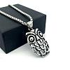 Vintage Gothic Owl Pendant 304 Stainless Steel Men’s Necklaces II3155-5