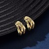 Brass Multilayer C-Shaped Cuff Earrings EJEW-D332-05D-G-1