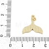 Whale Tail Brass Pendants KK-I723-36G-3