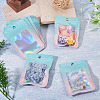 60Pcs Rectangle Glitter Holographic Plastic Resealable Packaging Bags ABAG-TA0001-97A-03-5