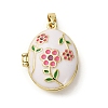 Brass Enamel Locket Pendants LS-KK-F912-05B-G-2