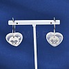 Natural & Synthetic Gemstone & 304 Stainless Steel Hoop Earrings for Women EJEW-G475-02P-4