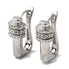 Titanium Steel & Rhineston Hoop Earrings for Women EJEW-C110-01P-1