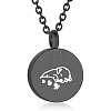 Flat Round with Dog Pendant Necklace PW-WG45E97-02-1