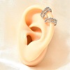 304 Stainless Steel Rhinestone Cuff Earrings EJEW-L313-04P-3