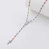Vintage Resin Rosary Bead Necklaces XV4325-2-1