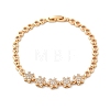 Brass Micro Pave Cubic Zirconia Chain Bracelets KK-R217-42G-4