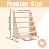 5-Tier Wood Jewelry Display Risers for Bracelets Necklaces Watches ODIS-WH0038-339B-3