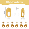 10Pairs 304 Stainless Steel Stud Earring Findings STAS-DC0013-64-2