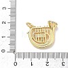 Brass Micro Pave Clear Cubic Zirconia Pendants KK-D289-01G-05-3