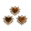 Natural Tiger Eye Heart Pendants STAS-I325-145G-02-1