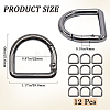 12Pcs Alloy Spring Gate Rings FIND-GF0007-10A-2