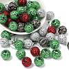 Christmas Theme Acrylic Rhinestone Beads OACR-L020-01-1