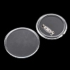 Blank Flat Round Acrylic Button Pin Badge with Iron Pins FIND-L029-01P-02-2