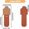 4Pcs PU Leather Razor Sheath AJEW-FH0002-72B-2