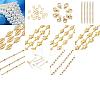 4Pcs 4 Styles Ocean 304 Stainless Steel Link Chain Anklets for Women AJEW-AN00825-1