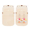 Wood Earring Display Card with Hanging Hole DIY-WH0320-20D-1