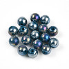 Electroplate Pearlized Glass Pearl Beads EGLA-T021-14B-03-1