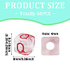 50Pcs Acrylic European Beads MACR-TADJ0001-13Q-5