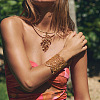 Alloy Branch Coral Shape Pendant Cuff Choker Necklaces for Women FS-WG57A45-01-2