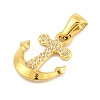 Ion Plating(IP) 304 Stainless Steel Micro Pave Cubic Zirconia Pendants STAS-D112-03G-04-2