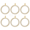 6Pcs Alloy Magnetic Locket Pendants FIND-ME0003-67G-1