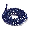 Opaque Solid Color Electroplate Glass Beads Strands EGLA-A039-P4mm-B10-2