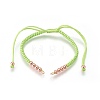 Nylon Cord Braided Bead Bracelets Making BJEW-F360-FRG07-1