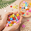 Fashewelry 350Pcs 7 Style Plastic Buttons BUTT-FW0001-01-14
