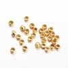 Rondelle Brass Crimp Beads X-KK-L134-27G-2