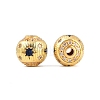 Brass Micro Pave Cubic Zirconia Beads KK-H533-02G-2