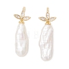 Baroque Natural Nucleated Keshi Pearl Pendants PALLOY-JF05192-1