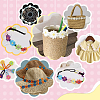 7.5 Yrads 5 Colors Polyester Flower Lace Trim Ribbon OCOR-PH0005-67-3