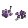 Natural Amethyst Pendants G-B194-02P-06-2