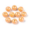 Electroplate Round Glass Beads Strands EGLA-T029-07I-1